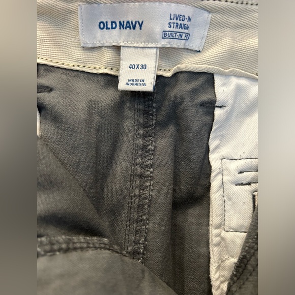 Old Navy Khaki Lived in Straight Pants (Built in Flex) - Picture 4 of 7